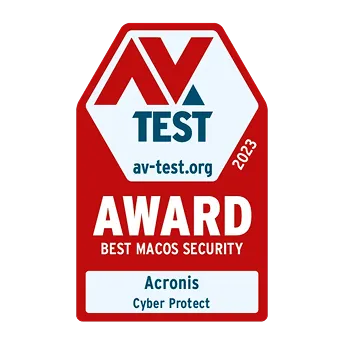 AV-TEST Best macOS Security Award Acronis Cyber Protect